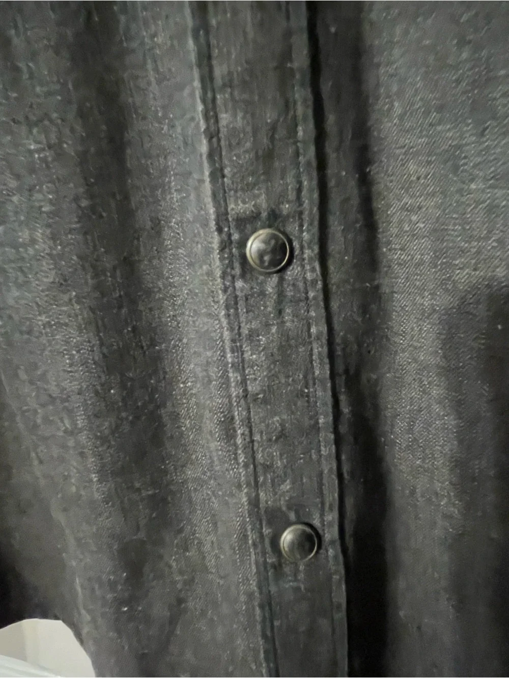 Levi's Black Western Snap Shirt - Men's Classic Long Sleeve pit to pit 24